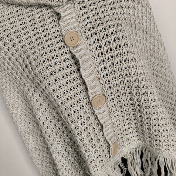 INC Bohemian Gypsy Hippie Cozy Cabin Fringe Southwestern Western Poncho OS - Picture 3 of 7